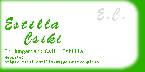 estilla csiki business card